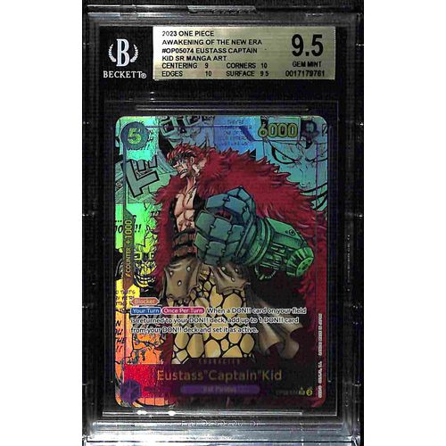 BGS 9.5 Eustass Captain Kid Manga Art SR OP05-074