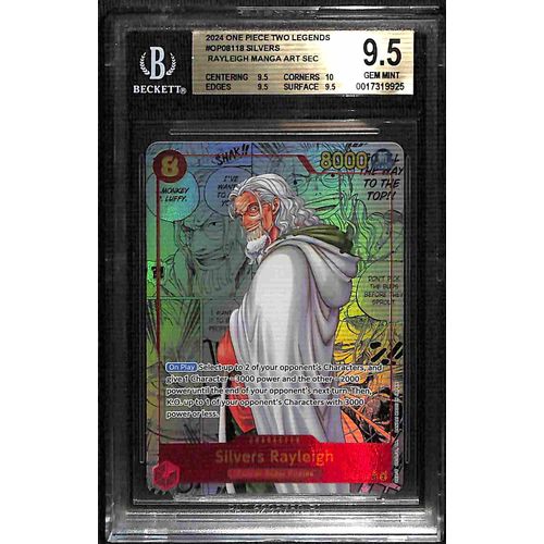 BGS 9.5 Silvers Rayleigh Manga Art SEC OP08-118 - 2024