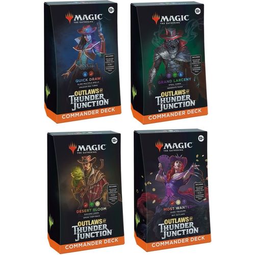 Outlaws of Thunder Junction Commander Deck Display (All 4 Decks)