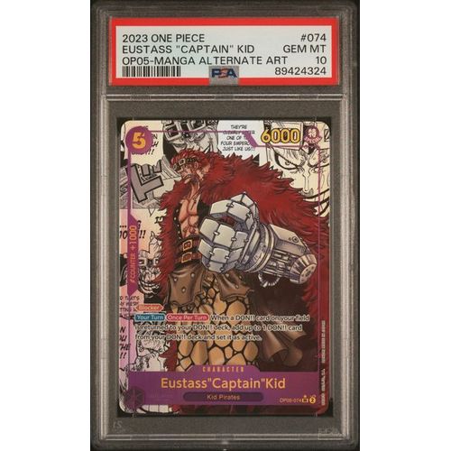 PSA 10 Eustass "Captain" Kid Manga Alternate Art OP05-074