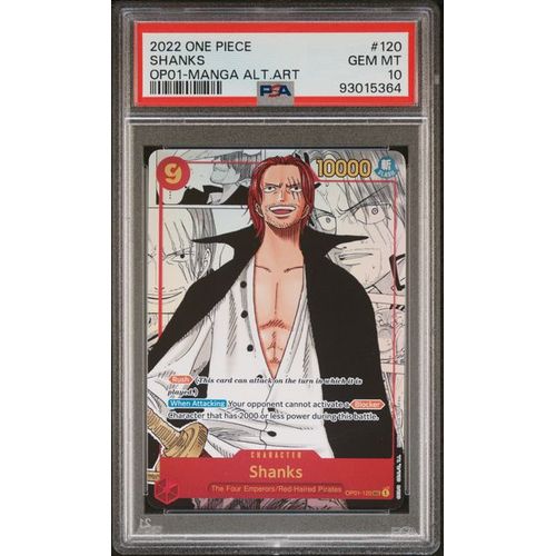 PSA 10 Shanks Manga Alternate Art OP01-120