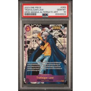 PSA 10 Trafalgar Law Manga Alternate Art OP05-069