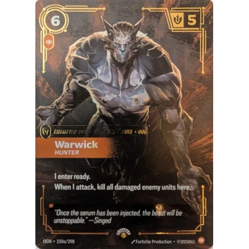 Warwick - Hunter (159a/298)